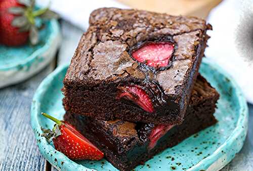 Brownies au Yaourt et Fraises