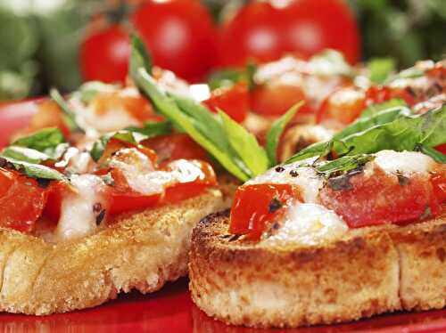 Bruschetta tomates mozzarella - Plat et Recette