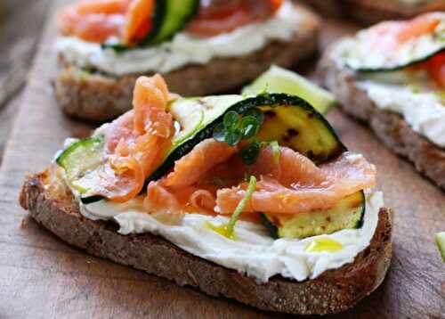 Bruschettas aux Courgettes et au Saumon