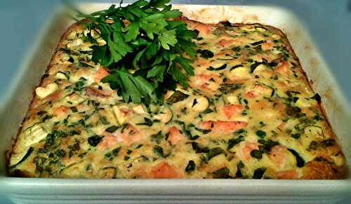 Clafoutis aux Courgettes et Saumon