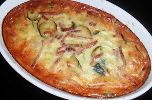 Clafoutis aux Courgettes Lardons et Chèvre Frais