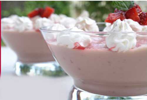 Crème anglaise aux fraises avec Thermomix