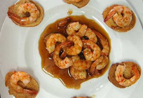 Crevettes à la sauce au whisky avec Thermomix