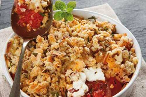 Crumble aux Tomates et Chèvre Frais