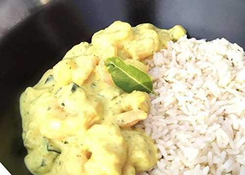 Curry de Crevettes aux Courgettes