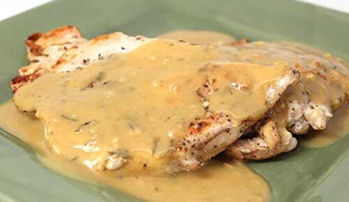 Escalope de poulet à la moutarde