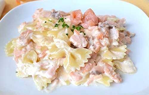 Farfalles au Saumon Fumé et Parmesan