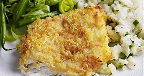 Filet de poisson blanc pané au parmesan