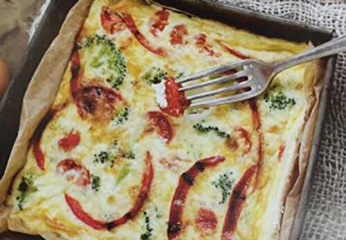 Flan de brocoli, tomates et poivron