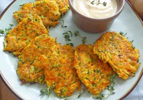 Galettes Légères aux Carottes et Courgettes