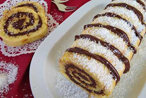 Gâteau Roulé au Nutella et Noix de Coco au Thermomix