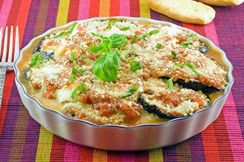 Gratin d'aubergine à la mozzarella