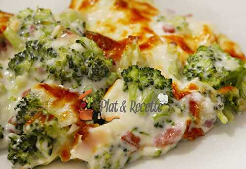 Gratin de Brocoli au Jambon et Mozzarella