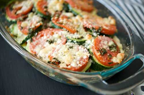 Gratin de courgettes et tomates léger