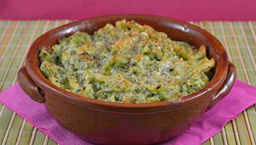 Gratin de pâtes au brocoli et ricotta