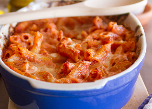 Gratin de Pâtes au Thon et Tomates