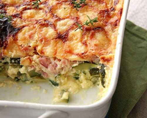 Gratin Léger de Courgettes au Jambon