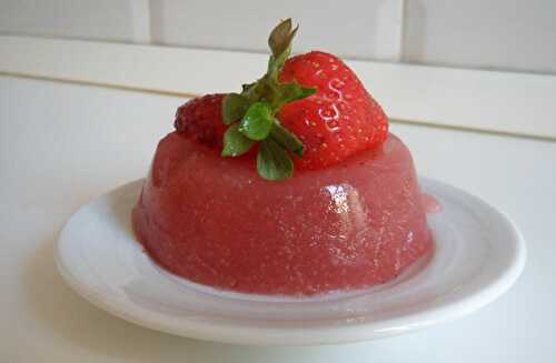 Jello aux fraises maison avec Thermomix