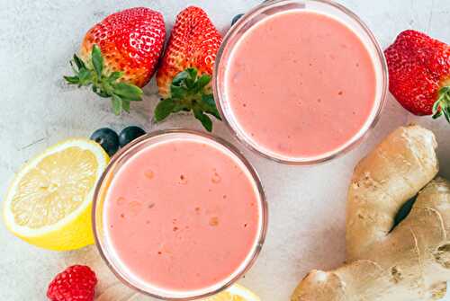 Jus Minceur aux Fraises et Citron