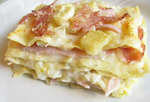 Lasagnes aux Poireaux et Jambon