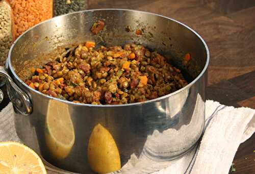 Lentilles aux lardons