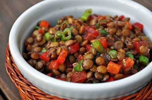 Lentilles aux poivrons