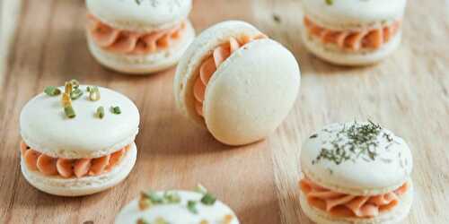 Macarons salés à la mousse de saumon avec Thermomix