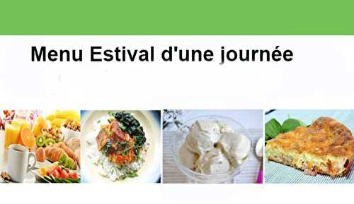 Menu estival d'une journée