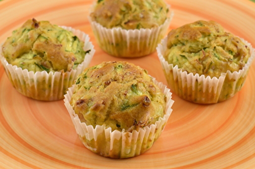 Muffins Légers aux Courgettes et Jambon