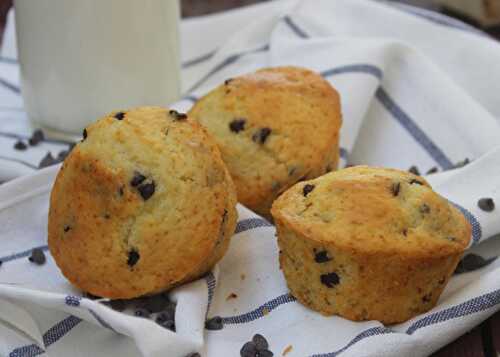 Muffins Légers aux Pépites de Chocolat - Plat et Recette