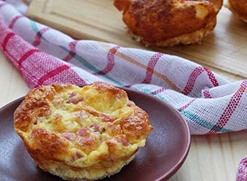 Muffins Soufflés au Jambon et au Fromage - Plat et Recette