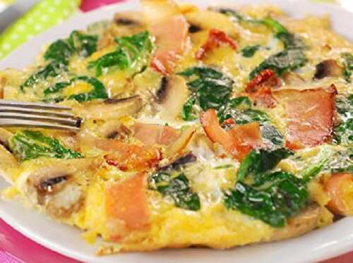 Omelette Légère aux Champignons et Jambon