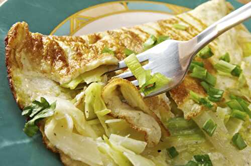 Omelette Légère aux Poireaux et Emmental