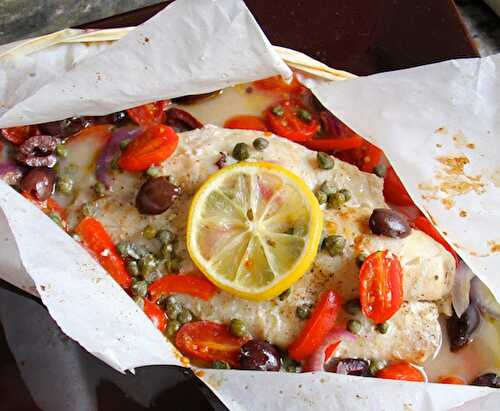 Papillote de poisson à la méditerranéenne