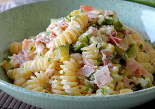 Pâtes au Jambon Courgette et Ricotta