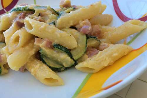 Pâtes aux Courgettes Façon Carbonara