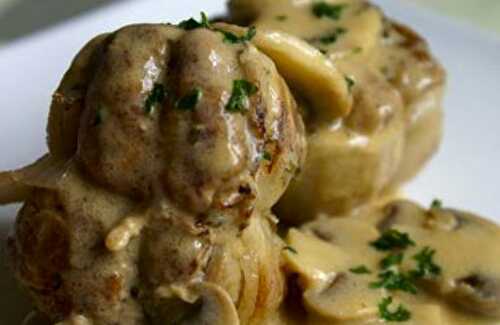 Paupiettes de veau aux champignons légères