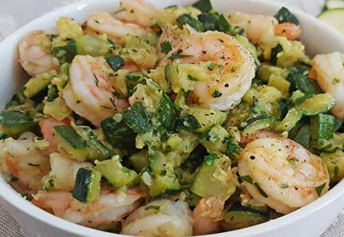 Poêlée aux Crevettes et aux Courgettes