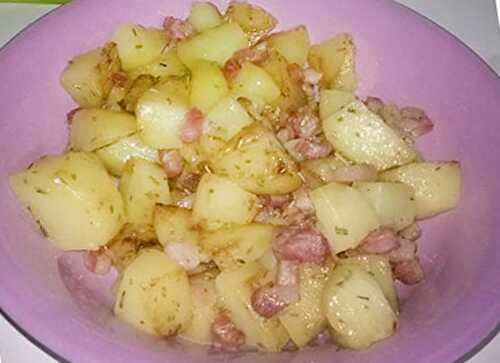 Poêlée de Pommes de Terre aux Lardons