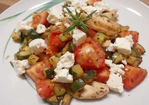 Poêlée de Poulet aux Légumes et Feta