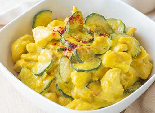 Poulet aux Courgettes et au Curry