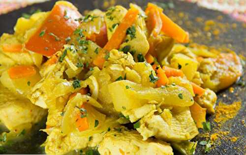 Poulet aux Légumes et au Curry