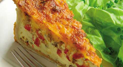 Quiche au chorizo et poivrons