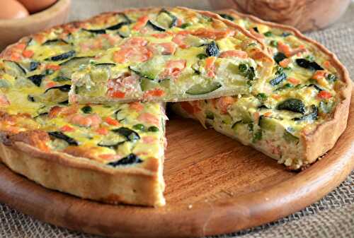 Quiche au Saumon et Courgettes