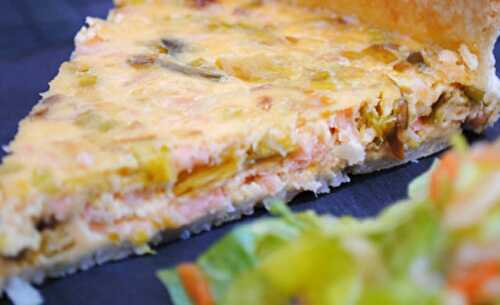 Quiche au Saumon Poireau et Boursin