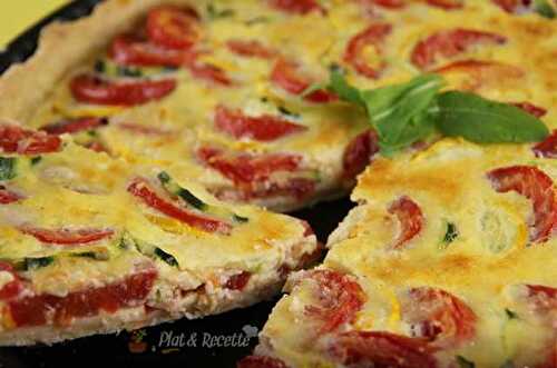 Quiche aux Courgettes Tomates et Mozzarella