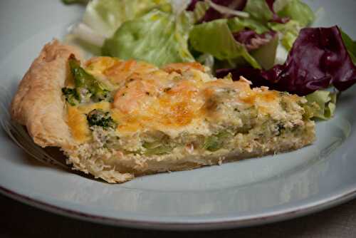 Quiche Légère au Brocoli et Saumon Fumé