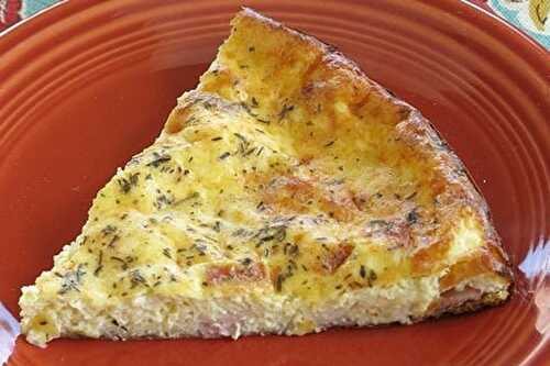 Quiche Légère Sans Pâte au Jambon