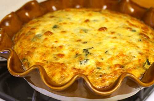 Quiche sans pâte au poulet légere