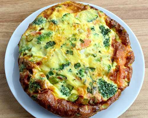 Quiche Sans Pâte au Saumon / Brocoli et Kiri